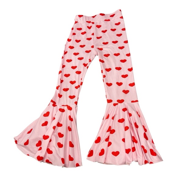 Royal Roe Other - Heart Patterned Pink Kids Bell Bottoms Size 12 Pants